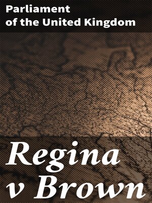 cover image of Regina v Brown